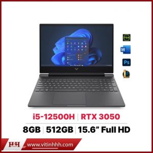 Laptop Gaming HP VICTUS 15-fa0115TX (i5-12500H, RTX 3050 4GB, Ram 8GB DDR4, SSD 512GB, 15.6 Inch IPS 144Hz FHD)