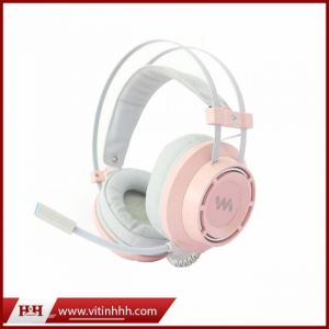 Tai Nghe Wangming 9800s Pink (Màu Hồng) Âm Thanh 7.1 USB LED - Hàng Chính Hãng