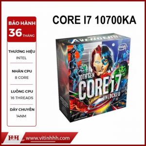 CPU INTEL CORE i7 10700KA Avengers Edition (3.8GHz turbo up to 5.1GHz, 8 nhân 16 luồng, 16MB Cache) 10th