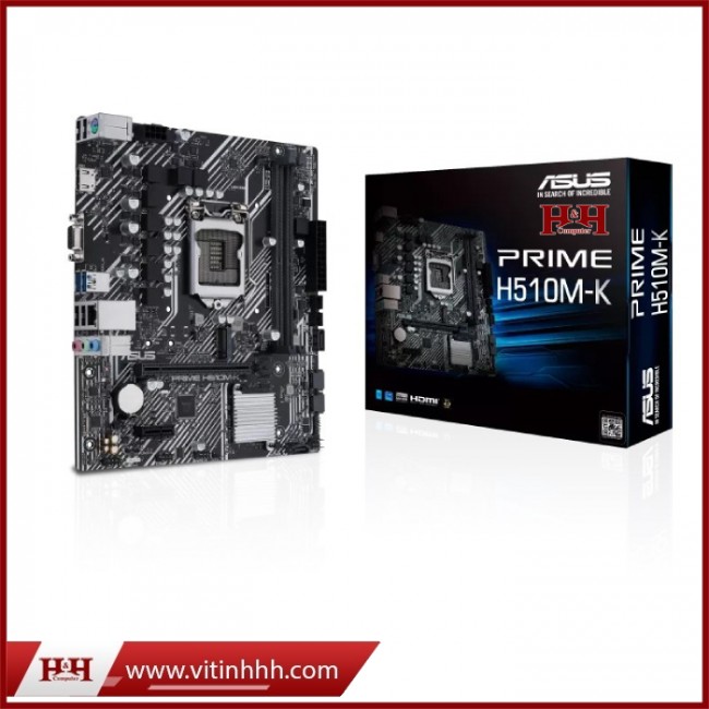 Mainboard ASUS H510M-K PRIME (Intel H510, Socket 1200, mATX, 2 khe RAM DDR4)